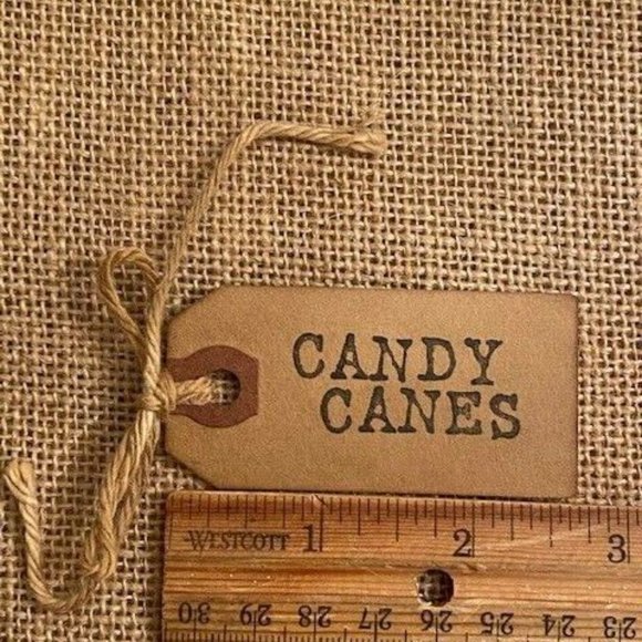 12 Primitive 6" Handmade Fabric Candy Canes Christmas Ornaments farmhouse decor - Picture 6 of 6